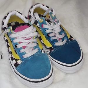 Colorblock checkered Vans